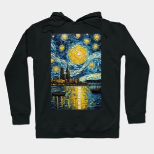 Vincent van Gogh starry night style Sydney Hoodie